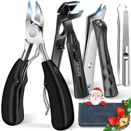 2026 Toenail Clippers for Thick Toenails for Seniors, Angled Head Large Toe Nail Clippers Set for Men, Heavy Duty Ingrown Toenail Clippers with Long Handle, Ultra Sharp Slanted Nail Cutter Wide Jaw