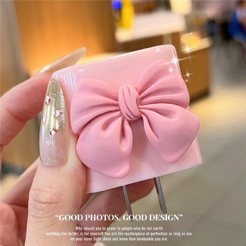 Cute Cable Protector for iPhone18W/20W Charger Power Adapter with 3D