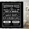 Funny Quotes Shower Curtains, Cool Bathroom Rules Shower Curtain, Fun