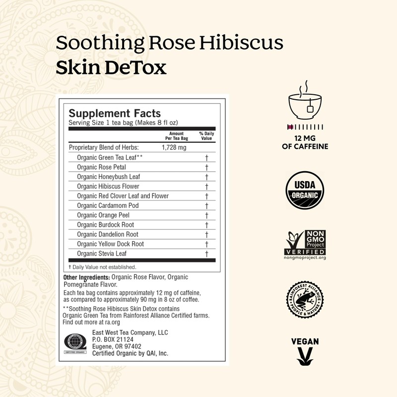 Yogi Tea Soothing Rose Hibiscus Skin DeTox Tea - 16