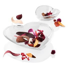 Barski Glass Plate - Shallow Bowl - Heart - Shaped - for Fruit - Nuts - Dessert - Salad - Made in Europe