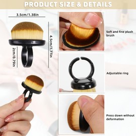 4Packs Nail Dust Cleaning Brush Ring,Soft Brushes for Clean Up Fingernails and Toenails Small Portable Nail Scrubber Brush Nail Duster Tools for Manicure and Pedicure (black and white)