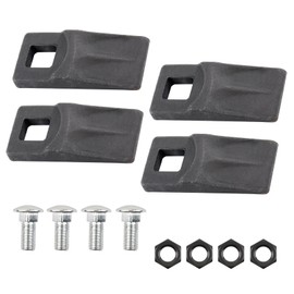 Auger Teeth Cutting Edge Replacement for 3 Point Post Hole Digger Drill Bits,with Matched Square Hole Screws (4 Pack),Compatible with Most Heavy Duty Auger Attachments