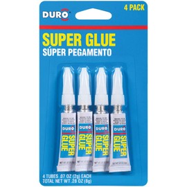 Duro Super Glue, 0.07 oz, 4 pack