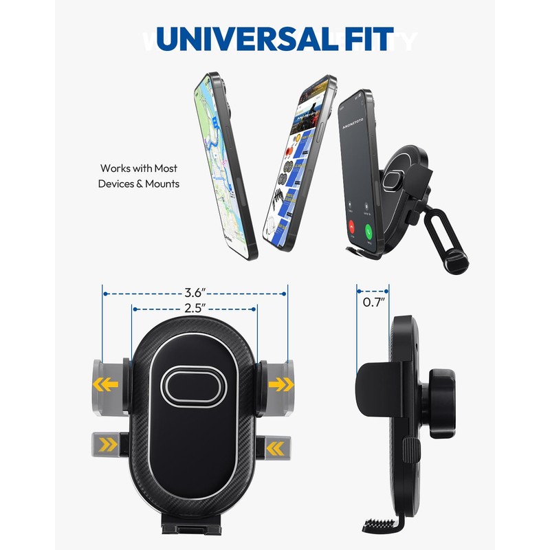 2-in-1 Cup Holder Cell Phone Holder,Adjustable 360° Rotation Universal Phone
