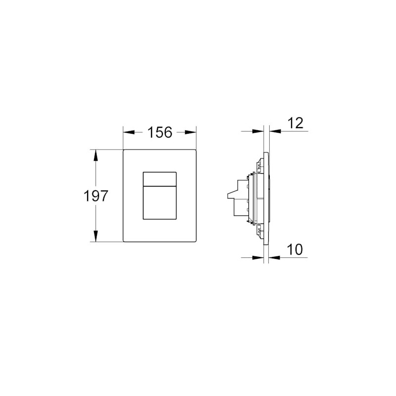 GROHE Skate Cosmopolitan Flush Plate for Concealed Gd2 Cisterns, Water-Saving,