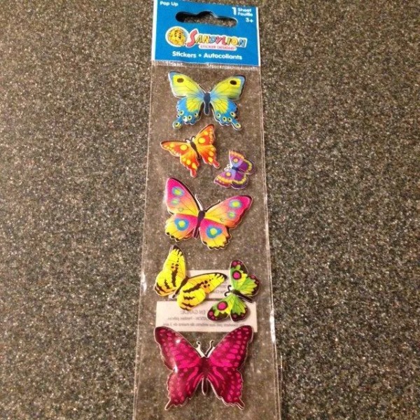 Sandylion 3D Sandylion POP UP PILLOW STICKERS SHINY BUTTERFLIES BUTTERFLY
