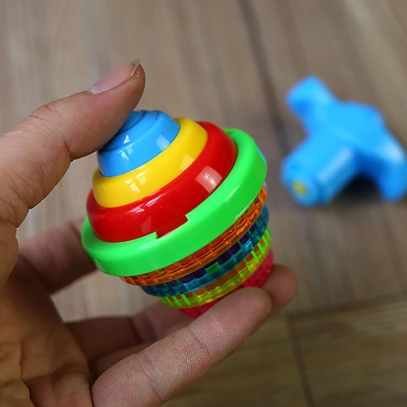 1Pc Multicolour Spinning Top Light up Flashing Spinning Tops Gyroscope