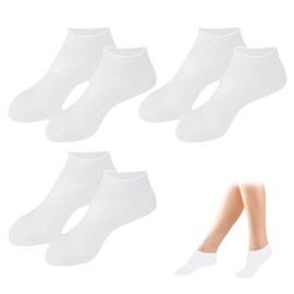 Menibeuty Silikon Socken, 3pcs Feuchtigkeitsspendende Socken Fußpflege-Socken Silikonsocken, Silikonstrümpfe Gel Sockens Für Schwielen Trockene Harte Rissige Füße Knöchel Ferse