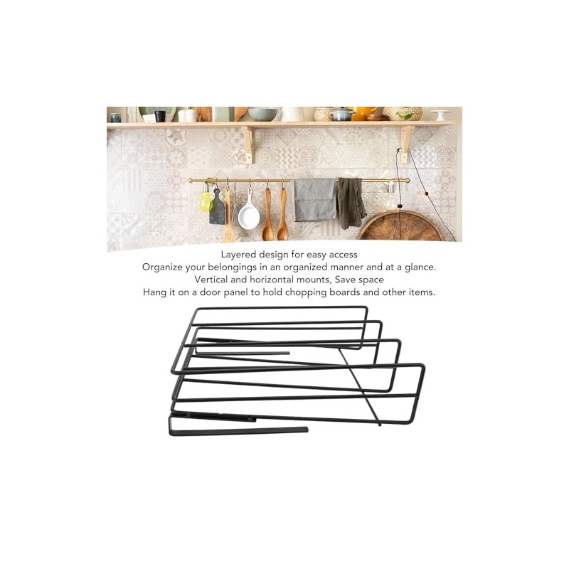 Under Counter Hanging Shelf Layered Design Safe Organizer for Kitchen