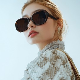 ZENOTTIC Trendy Polarized Sunglasses for Women: Designer Hexagon Shades for Ladies - Retro Sun Glasses with UV400 Protection