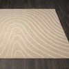 LUXE WEAVERS Modern Geometric Wave Beige 2x3 Area Rug