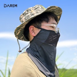 UV Protection Scarf-Style Mask for Golf, Tennis, Cycling Hiking Gray 2ea