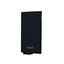 Mogdi Nano Mini Duo Premium Men's Wallet RFID Protection Card Case Business Wallet Finest A++ Genuine Leather Black