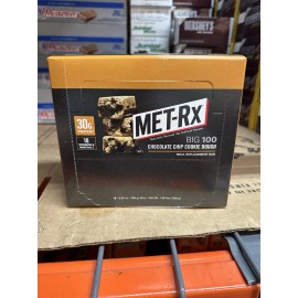 MET-RX Big 100 Colossal Protein Bars Chocolate Chip Cookie Dough 9 Count 02/2026