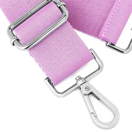 ZOOEASS Silvery Buckles Wide Shoulder Strap (Solid),Adjustable Replacement Belt Crossbody Canvas Bag Handbag (Lavender)