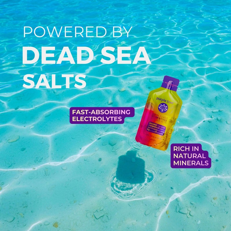 purple tree Organic Electrolyte Hydration Packets, Zero Sugar, Sea Salts,