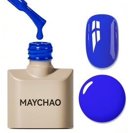 MAYCHAO - Esmalte de uñas en gel azul neón de 15 ml, 1 pieza, duración hasta 28 días, secado rápido con luz UV LED                                    