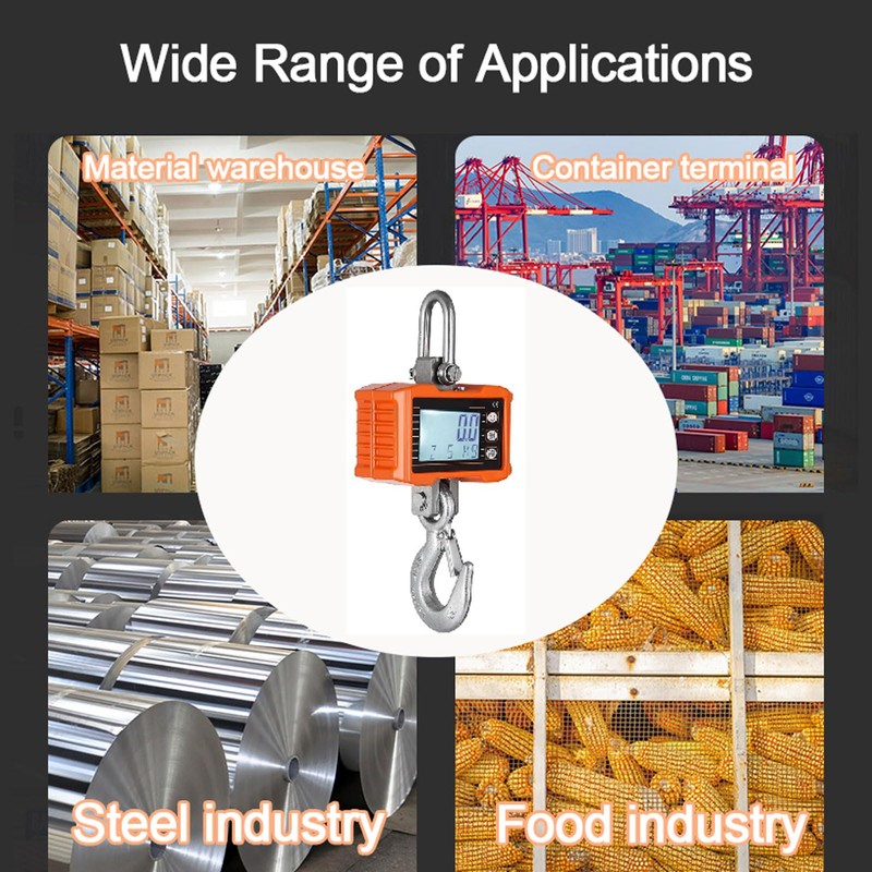 Tiandirenhe New Digital Crane Scale 2200lb/1000Kg Dual Power Options Hanging