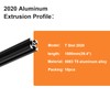 GASHER 10PCS Aluminum Extrusion Black 1000mm T Slot 2020 Aluminum