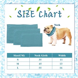 EKKONG Dog Bandanas Cooling, Cooling Collar for Dogs, Breathable Heat Dissipation Bandana Dog, Dog Collar with Cooling Cloth, Suitable for Cooling Dogs in Summer, 55 x 16 cm (L)