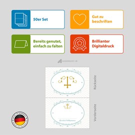 Partycards A7 Table Decoration for Confirmation / Communion / Christening - Pack of 50 - For Catholic, Evangelical, Christian Occasions