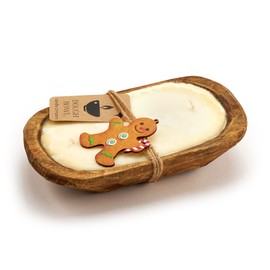 Dough Bowl Candle Company Gingerbread Soy Candle - 3 Wick Candle Essential Oil Wax Melts, Rustic Farmhouse Decor Odor Eliminator, 20 Ounce All-Natural Soy Candles Gifts for Women and Men