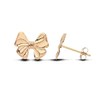 9ct Yellow Gold Bow Stud Earrings - UK Made