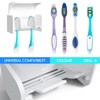 Toothbrush Holder Wall Mounted with Cover for Bathroom, 2 Slots