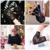 Tidyworm Women's Lace Gloves, Fingerless, UV Protection, Summer, Stylish, Floral