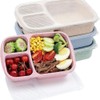 Poemtian 4 Pack Bento Lunch Box Set, Meal Prep Container,