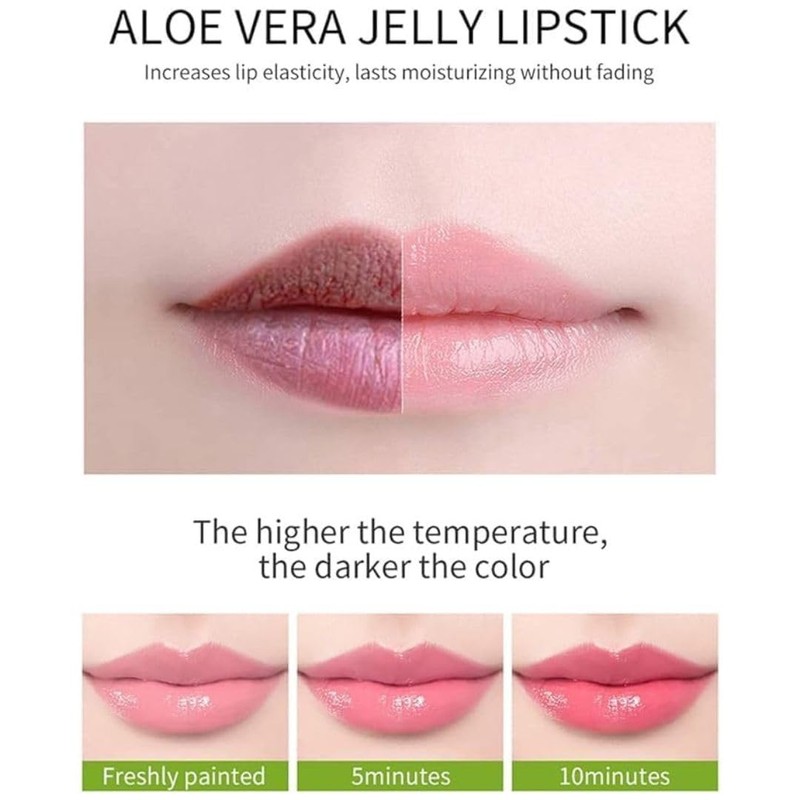 Aloe Vera Lipstick, Aloe Vera Lip Balm, Moisturizing Crystal Jelly