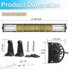 LIGBT 21 Inch 360W LED Light Bar Quad Row Spot