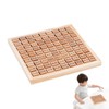 Wooden Multiplication Table - Multiplication Double-Sided Board Educational Game Colorful,Multiplication
