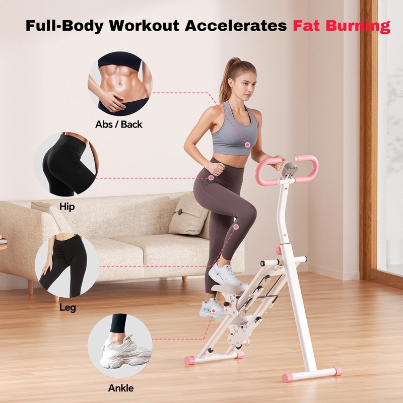 Home Vertical Climber, Full-Body Cardio Machine with Adjustable Handles, Steel