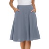Afibi - Falda midi plisada de cintura alta para mujer,