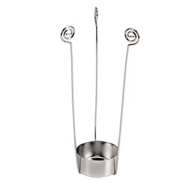 Glorex ZK-712 Tea Light Holder 3 Arms Silver 15 cm Set of 2