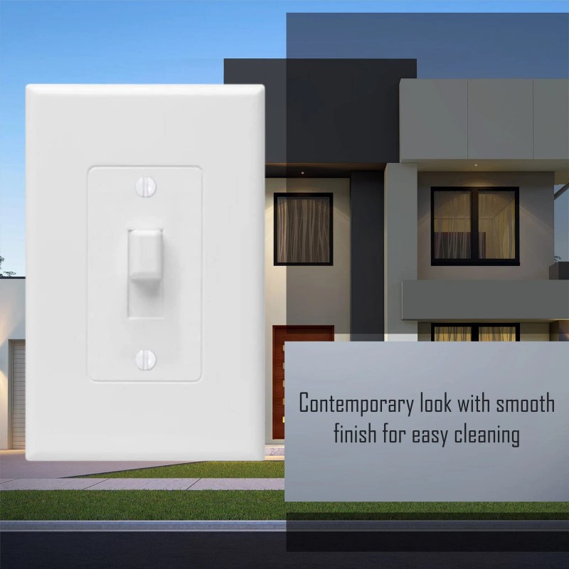 TayMac Masque Revive White Wall Plate Cover Electrical Outlet Switch