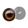 Medium Brown Dog Sew On Button Glass Doll Eyes for