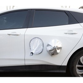 EV Charging Port Cover – Weatherproof Protective Cap for Electric Vehicle Socket – Dustproof, Waterproof, UV-Resistant – Universal Fit for Most EV Chargers (Silver) AUPOINT