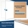 Large White Board Dry Erase Foldable Cork Board Combo, 48"