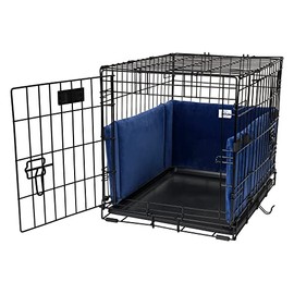 Pet Dreams Dog Crate Bumper - for Single Door and Double Door Dog Crate, Eco Friendly Bumper Pads for Wire Dog Crate, for Paw, Collar, Dog Tail Protector, (Sapphire Blue, X Large 42 Inch Dog Bumper)