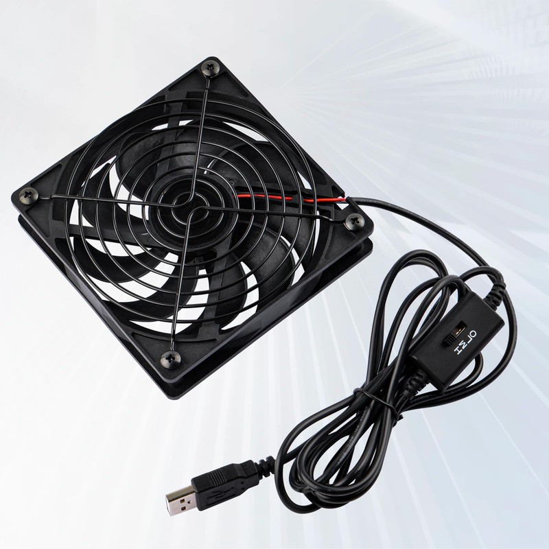 GeeekPi 120mm USB PC Fan 5V with L/M/H 3-Degree Speed