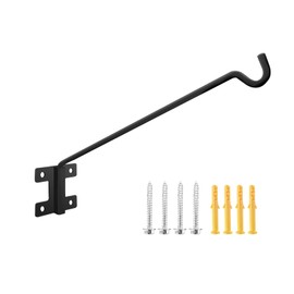 JiaheRuitai Deck Hook Rail Wall Mounted, Extension Reach Wall Bracket,Hook for Hanging Plants, Wind Chimes,Bird Feeders,outdoor lights (1)