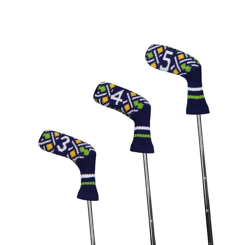 Scott Edward 10 Pcs Knitted Golf Iron Head Covers Adorable