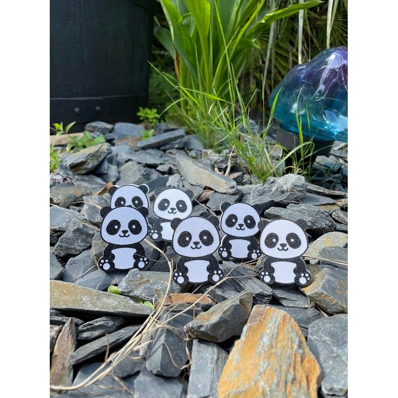 (6-Pack) Panda Theme Children's Door knobs - Pull Handles for