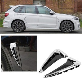 2 pieces car mudguard side air vent cover trim sticker decoration fit replacement for X5 F15 14-18