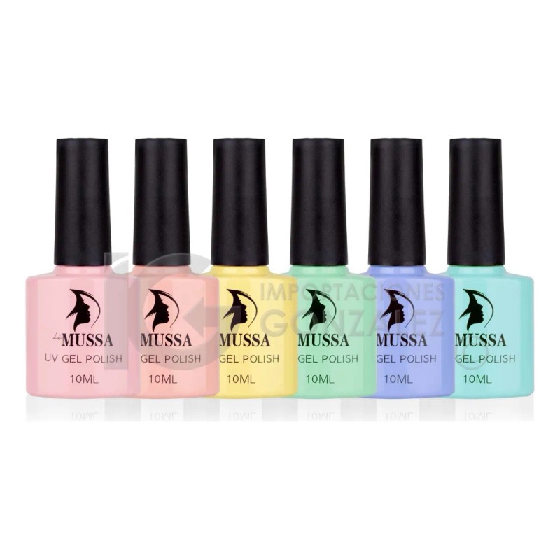 Gama De Gel Semipermanente Mussa® 6 Esmaltes Para Uñas Uv