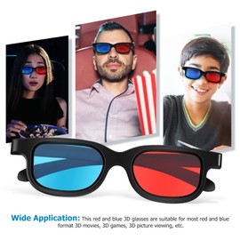 Milisten 10 Pcs 3D Glasses for TV Movie, Red Blue 3D Glasses, 3 Dimensional Glasses 3D Viewing Glasses for Anaglyph Stereoscopic Movie Book Photos Projector Computer Screens Game