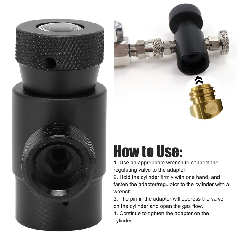 Soda Cylinder CO2 Refilling Adapter Valve Aluminum Alloy ASA with